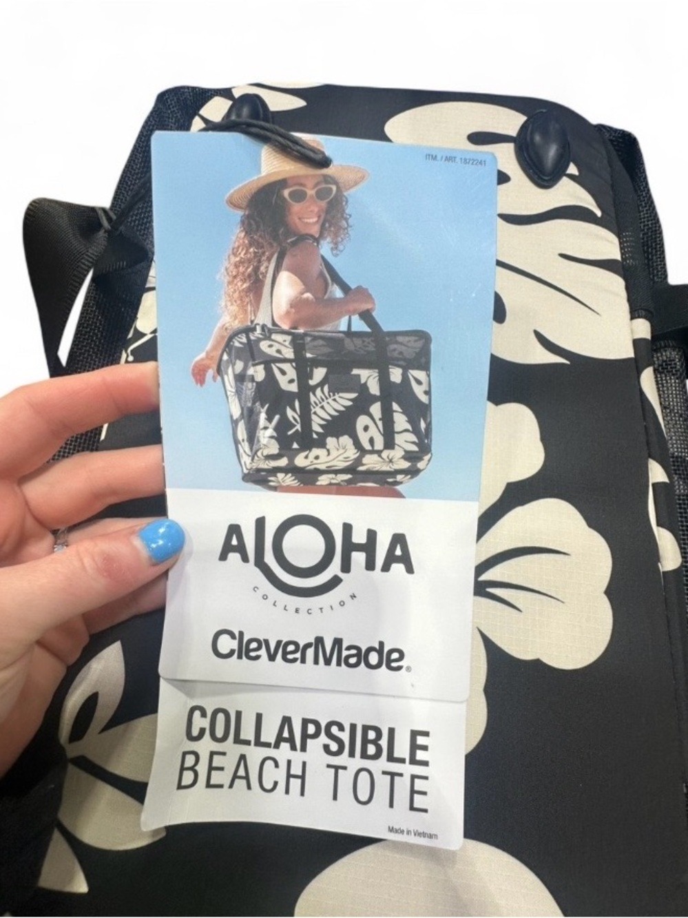 🌴 Aloha Collection CleverMade Collapsible Beach Tote - Picture 3 of 4